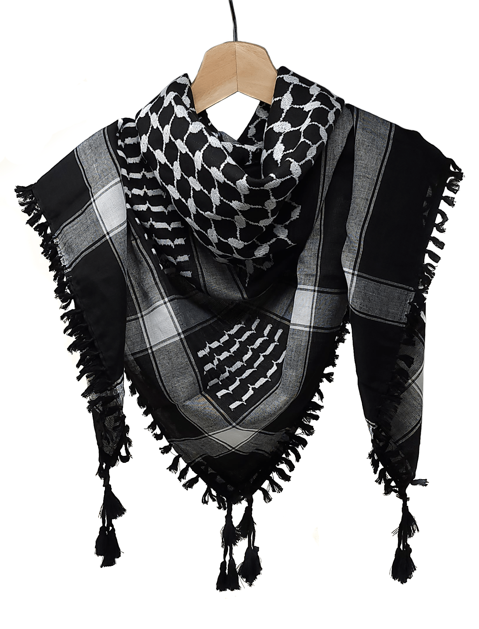 Palestine Keffiyeh Scarf - Traditional Shemagh with Tassels, Arab Style  Headscarf for Men and Women
