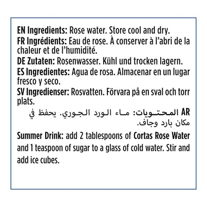 【4 PACK】Cortas Rose Flower Water 10 fl oz - Mideast Grocers