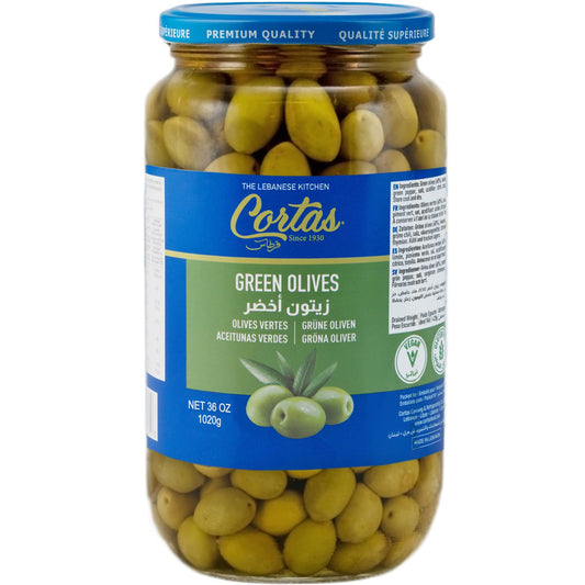 Cortas Green Olives 36 Oz