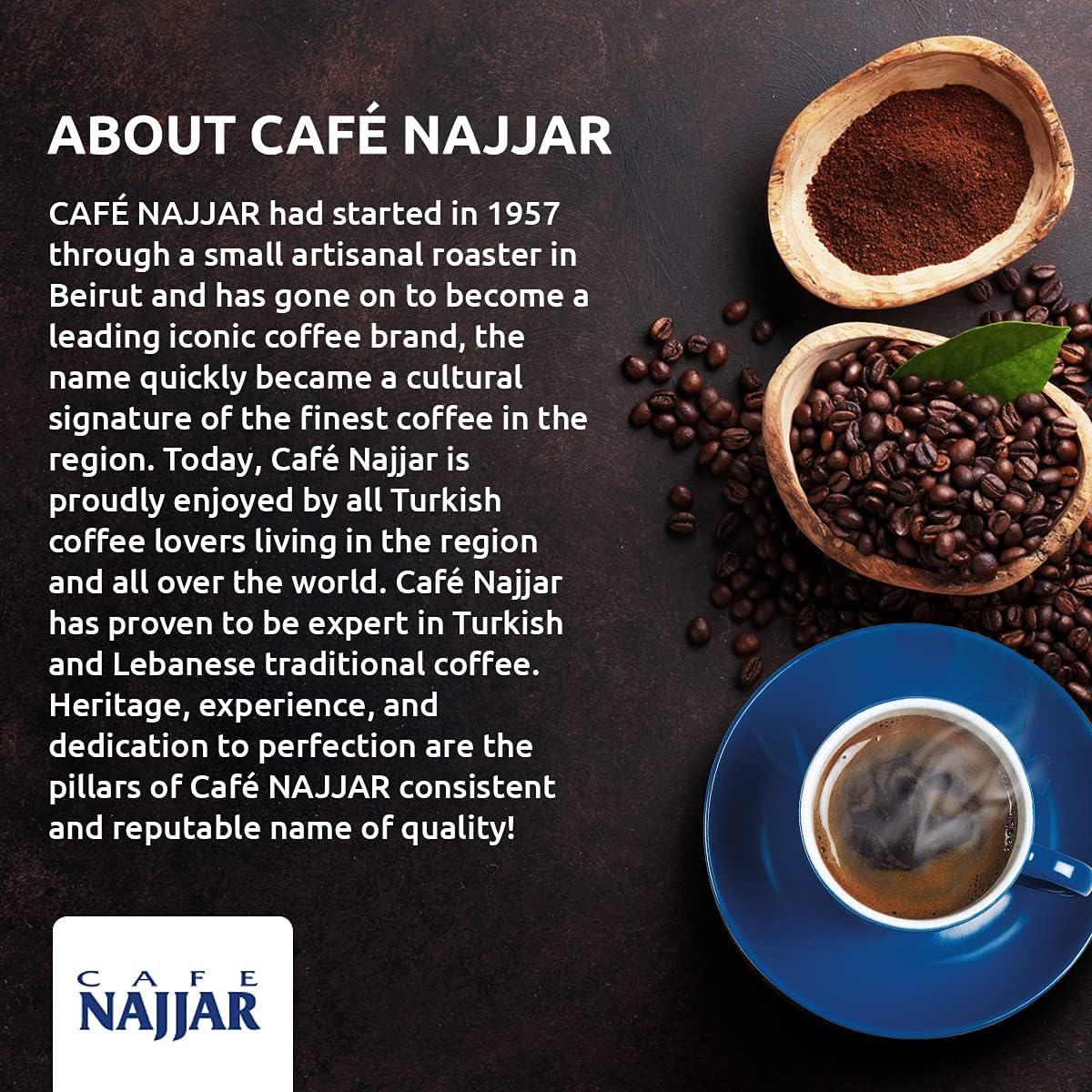 Cafe Najjar Classic Coffee with Cardamom Vacuum Sealed Bag 450g - Mideast Grocers